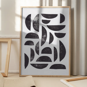 Tablou înramat „Linocut Abstract #7” de Alisa Galitsyna