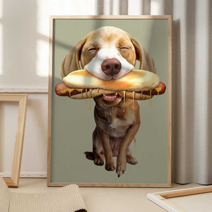 Tablou înramat „hotdog” de Adam Lawless