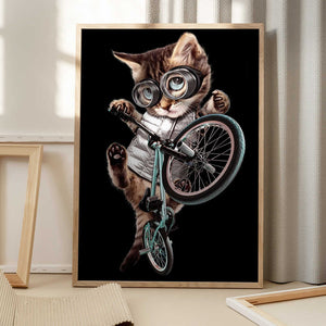 Tablou înramat „bmx cat” de Adam Lawless