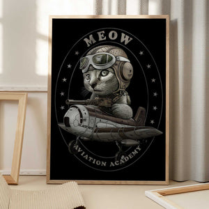Tablou înramat „meow academy” de Adam Lawless