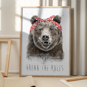 Tablou înramat „Break the rules” de Balazs Solti