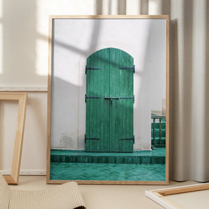 Tablou înramat „Marrakesh Green Door” de Raisa Zwart