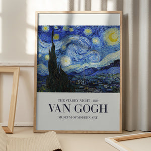Tablou înramat „The Starry Night” de Vincent Van Gogh