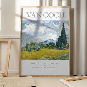 Tablou înramat „Wheat Field With Cypresses” de Vincent Van Gogh