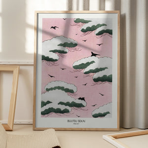 Tablou înramat „Pink Sky” de Bijutsu Sekai