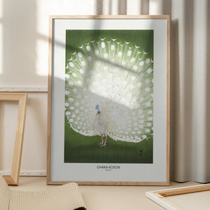 Tablou înramat „Peacock - Cropped” de Ohara Koson