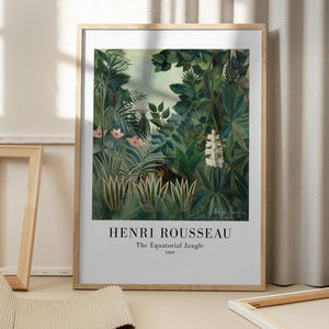 Tablou înramat „The Equatorial Jungle” de Henri Rousseau