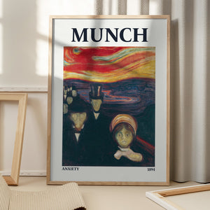 Tablou înramat „Anxiety” de Edvard Munch