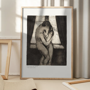 Tablou înramat „The Kiss 1895” de Edvard Munch