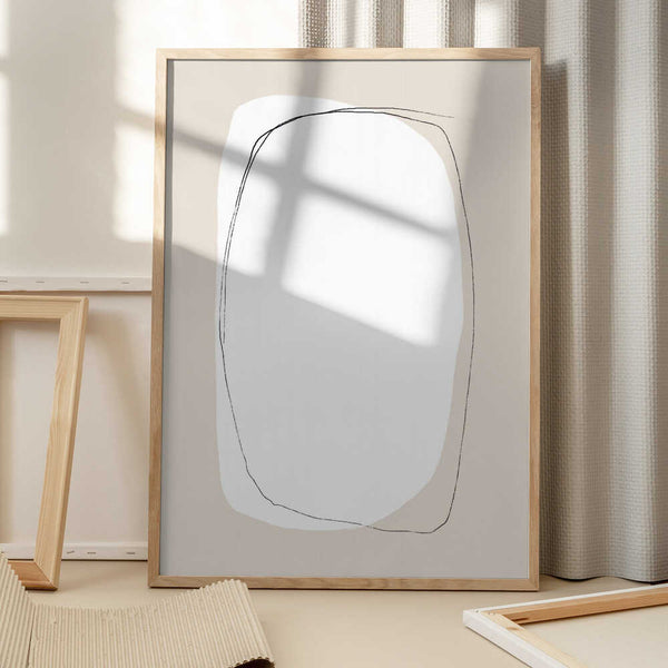 Tablou înramat „Layered Oval Shapes” de uplusmestudio