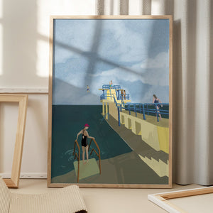 Tablou înramat „Blackrock, Salthill, Galway Ireland Art Print” de Charlotte Trudgett