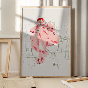 Tablou înramat „Model Resting In A Chair” de Francesco Gulina