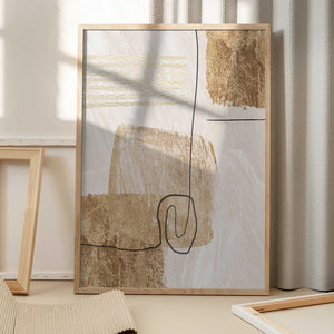 Tablou înramat „Aesthetic Gold-1” de Sally Ann Moss