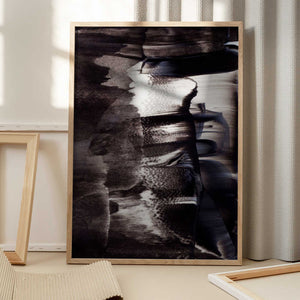 Tablou înramat „Monochrome Textures And Fluid Brushstrokes” de uplusmestudio