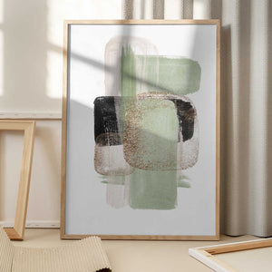 Tablou înramat „Simple Green-1” de Sally Ann Moss