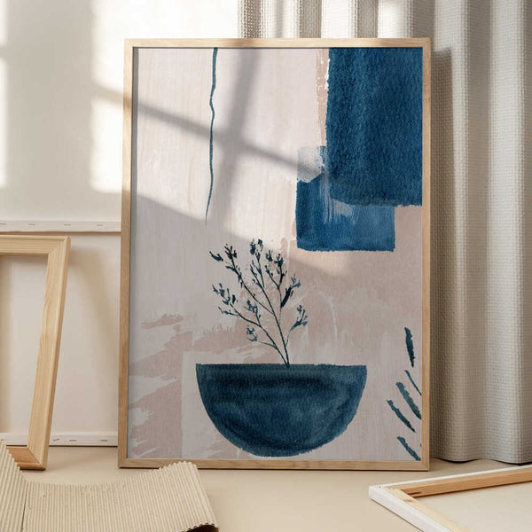 Tablou înramat „Calm Blues-3” de Sally Ann Moss