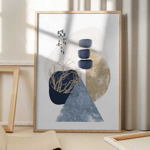 Tablou înramat „Smooth Shapes-2” de Sally Ann Moss
