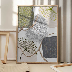 Tablou înramat „Green-Grey-1” de Sally Ann Moss