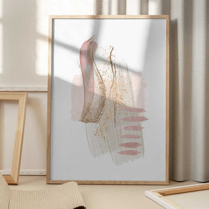 Tablou înramat „Mystical Pink Abstract-3” de Sally Ann Moss