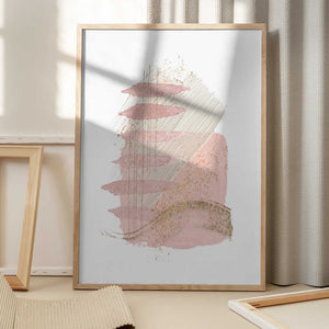 Tablou înramat „Mystical Pink Abstract-2” de Sally Ann Moss