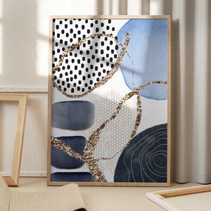 Tablou înramat „Aesthetic Blues-3” de Sally Ann Moss