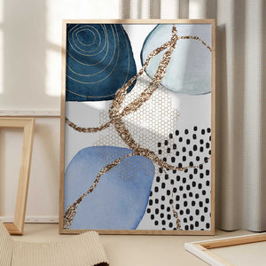Tablou înramat „Aesthetic Blues-2” de Sally Ann Moss
