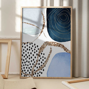 Tablou înramat „Aesthetic Blues-1” de Sally Ann Moss