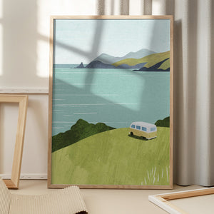 Tablou înramat „Van Life” de longwayhome