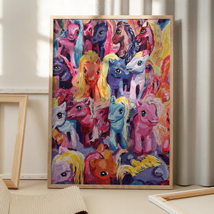 Tablou înramat „Ponies” de Pauline Wegman | Key and Sea Creative
