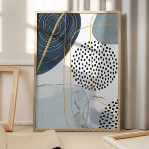 Tablou înramat „Shapley Blue-4” de Sally Ann Moss