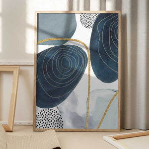 Tablou înramat „Shapley Blue-3” de Sally Ann Moss