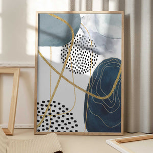 Tablou înramat „Shapley Blue-2” de Sally Ann Moss