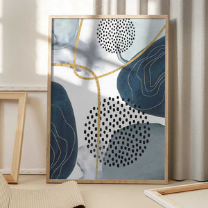 Tablou înramat „Shapley Blue-1” de Sally Ann Moss