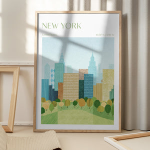 Tablou înramat „New York, Central Park” de longwayhome
