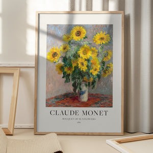 Tablou înramat „Bouquet Of Sunflowers” de Claude Monet