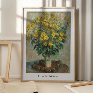 Tablou înramat „Jerusalem Artichoke Flowers” de Claude Monet
