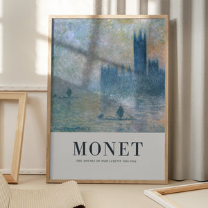 Tablou înramat „The Houses of Parliament” de Claude Monet