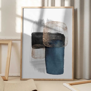 Tablou înramat „Night Blue-3” de Sally Ann Moss
