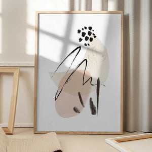 Tablou înramat „Simple Beige-1” de Sally Ann Moss