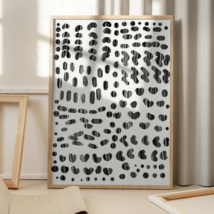 Tablou înramat „Dots and Strokes” de Dan Hobday