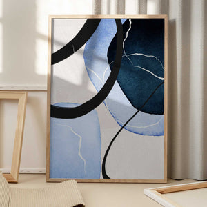 Tablou înramat „Shapley Blue-3” de Sally Ann Moss