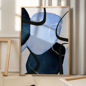 Tablou înramat „Shapley Blue-2” de Sally Ann Moss
