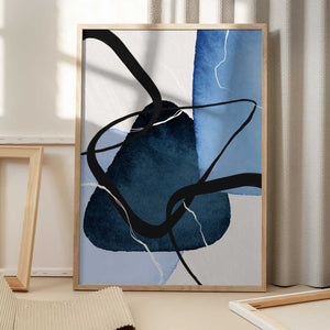 Tablou înramat „Shapley Blue-1” de Sally Ann Moss
