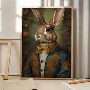 Tablou înramat „Regal Rabbit Portrait” de Treechild