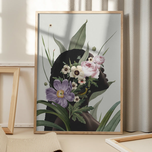 Tablou înramat „Purple flower” de Frida Floral Studio