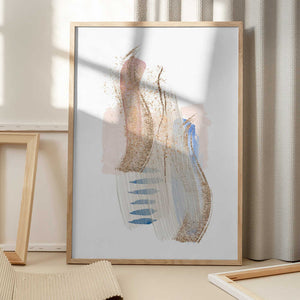 Tablou înramat „Soft Pink Blue 2” de Sally Ann Moss
