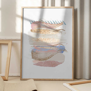 Tablou înramat „Soft Pink Blue 3” de Sally Ann Moss