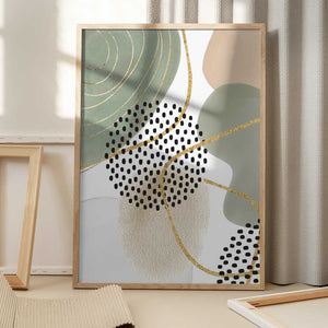 Tablou înramat „Calm green 1” de Sally Ann Moss