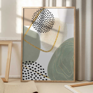 Tablou înramat „Calm green- 2” de Sally Ann Moss