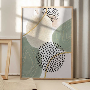 Tablou înramat „Calm green- 3” de Sally Ann Moss